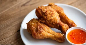 Proses menggoreng ayam berbumbu dasar agar renyah dan matang merata